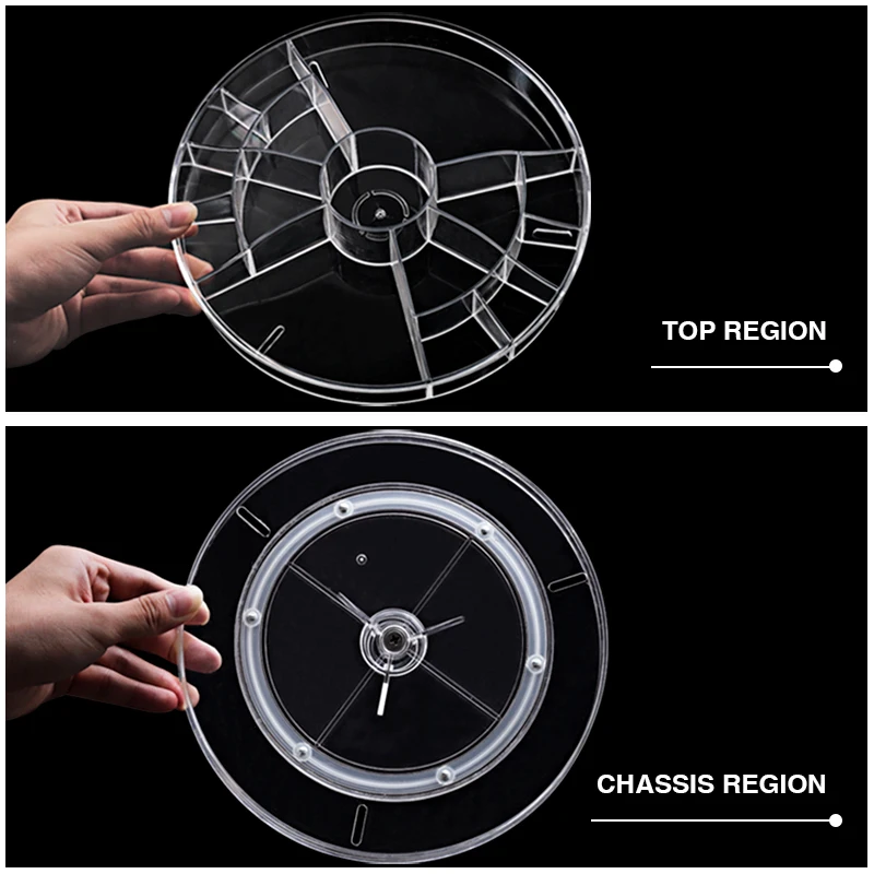
Factory 360 Rotating high-quality Round 3 tier Clear Transparent Acrylic Cosmetic Storage Box Makeup Organizer 