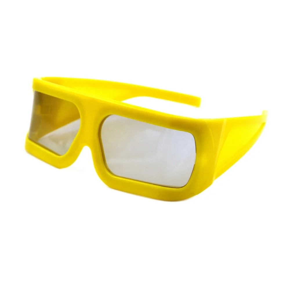 Make 45/135 0/90 Degree Plastic Big Frame Linear Polar 3D Glasses for Imax Cinemas&Videos