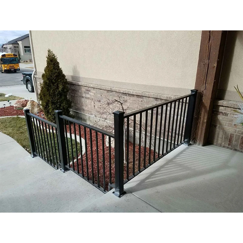 Exterior ornamental wrought iron balcony railings outdoor pool porch crowd control handrails designs