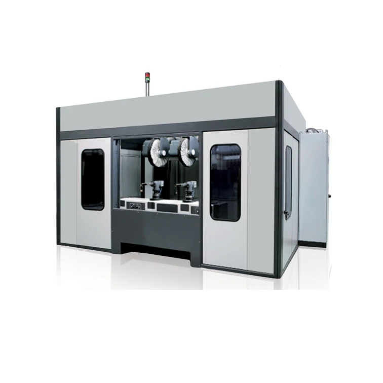 Automatic buffing CNC metal polishing machine with four polishing cloth wheel four work pieces