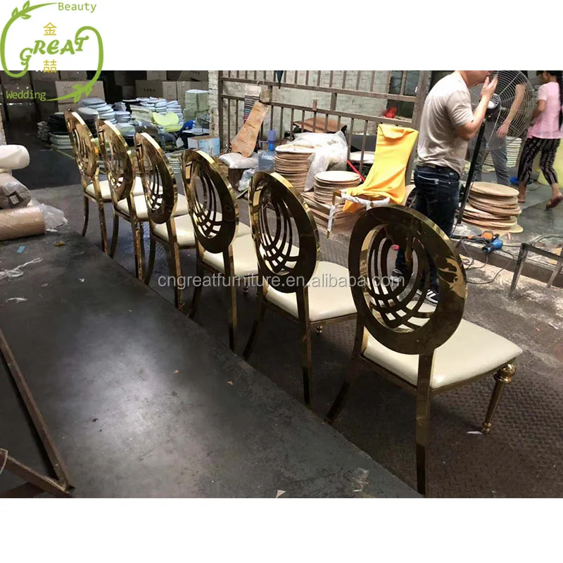 Хрустальные золотые новые серебряные Завязки для жениха из нержавеющей стали Современная распродажа золотые складные свадебные стулья chiavari