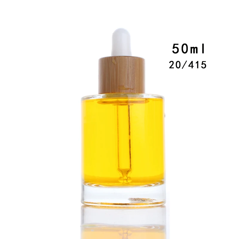 
15ml 30ml 50ml glass essential oil bottle bamboo cap dropper 
