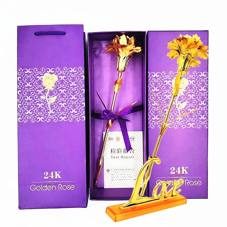 Высококачественное золото 24k Гвоздика подарок на день матери искусственное розовое