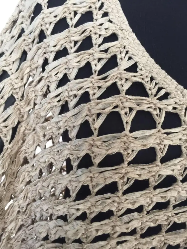 
2019 Summer latest women large size knitted loose pullover oversize hollow out sweater 