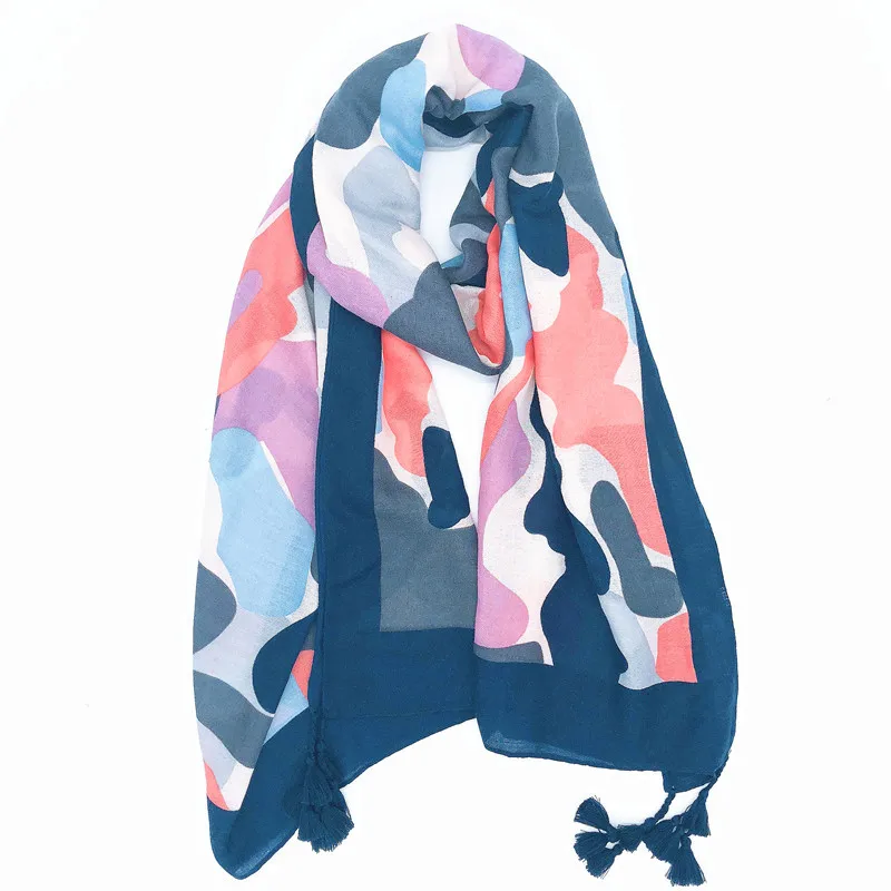 Весна-лето 2019, женский шарф с принтом, шаль