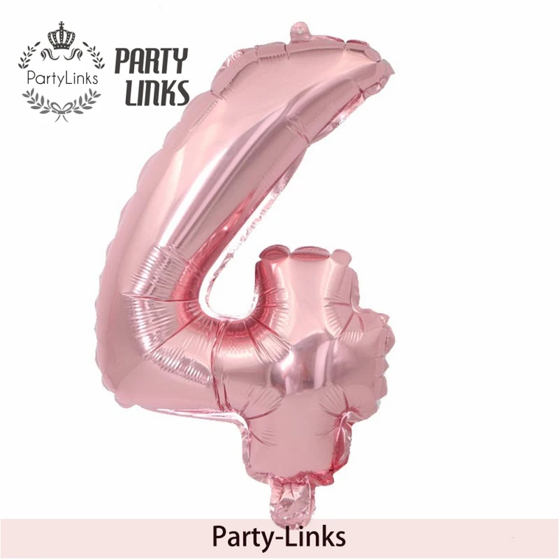 32 Inch Pink Digital Helium Foil For Birthday Party Balloons Number 0 To 9