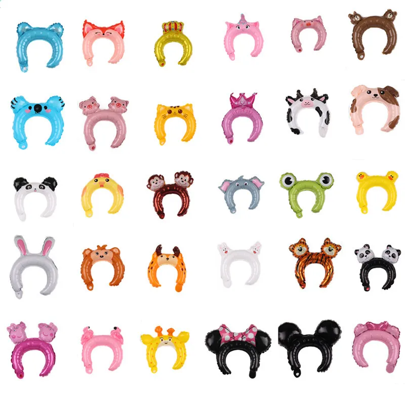 
Wholesale Hot selling Foil Plush Zoo Jungle Animal shaped Headbands Ears Zebra Giraffe Elephant Tiger 