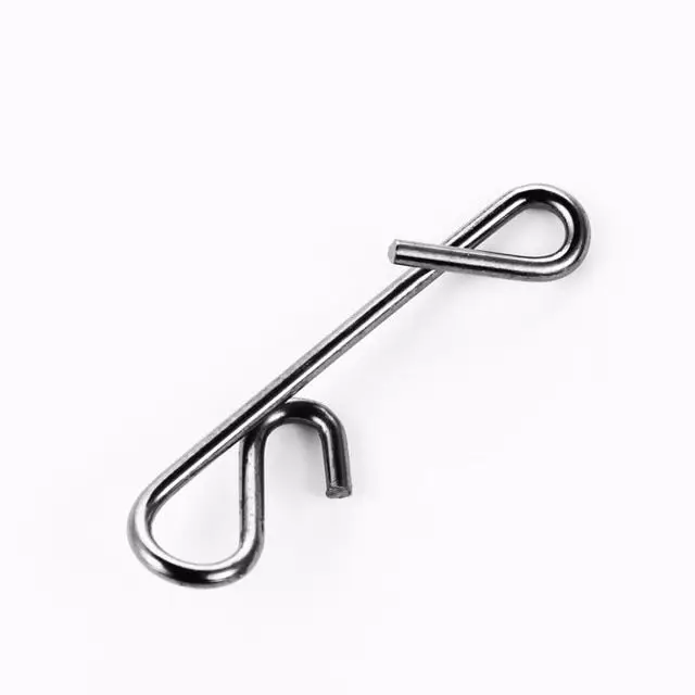 Fishing Swivel Hook Wrapping Snap Fishing Line Wire Connector Snap Pin Without Knot Tackle
