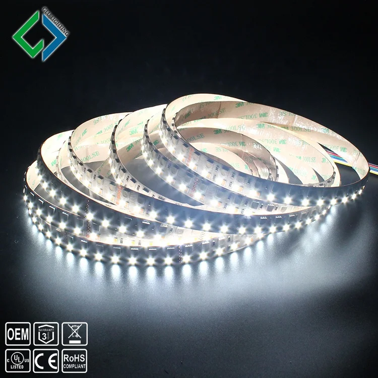 U L listed 5 colors RGB CW WW cinema led strip, high cri Ra95 RGB CCT led strip
