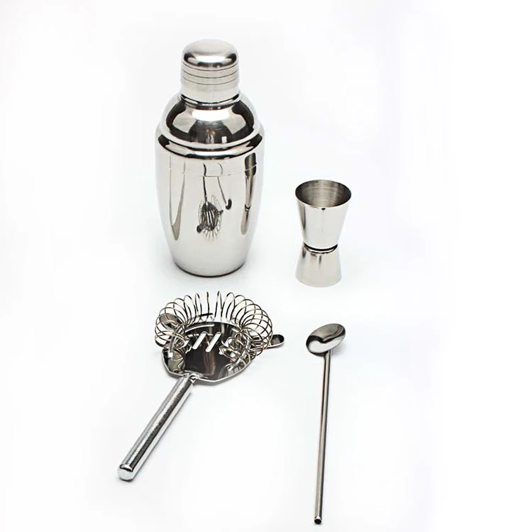 Amazon Hot Sale Stainless Steel Cocktail Shaker Set Mixer Bar Drink Bartender Tool Home Brewery Bar Accessories