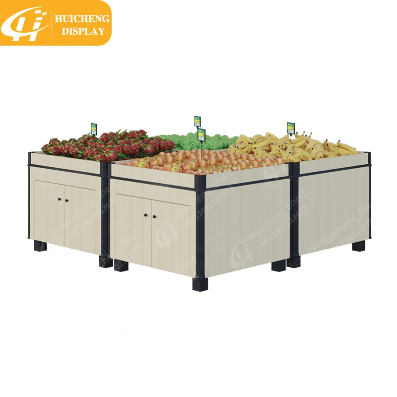 Custom fruit vegetable shelf shopping mall goods racks supermarket promotional product display