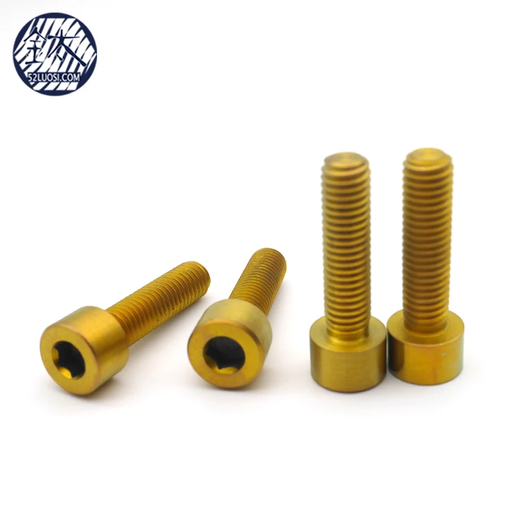 Hot Sale Gold Anod Titanium Colored Allen Bolts