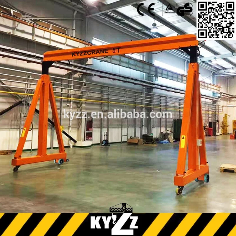 Independent Manual Operation Gantry Crane, 2 3 5 Ton Forklift Jib Boom Travelling Gantry Crane Shed