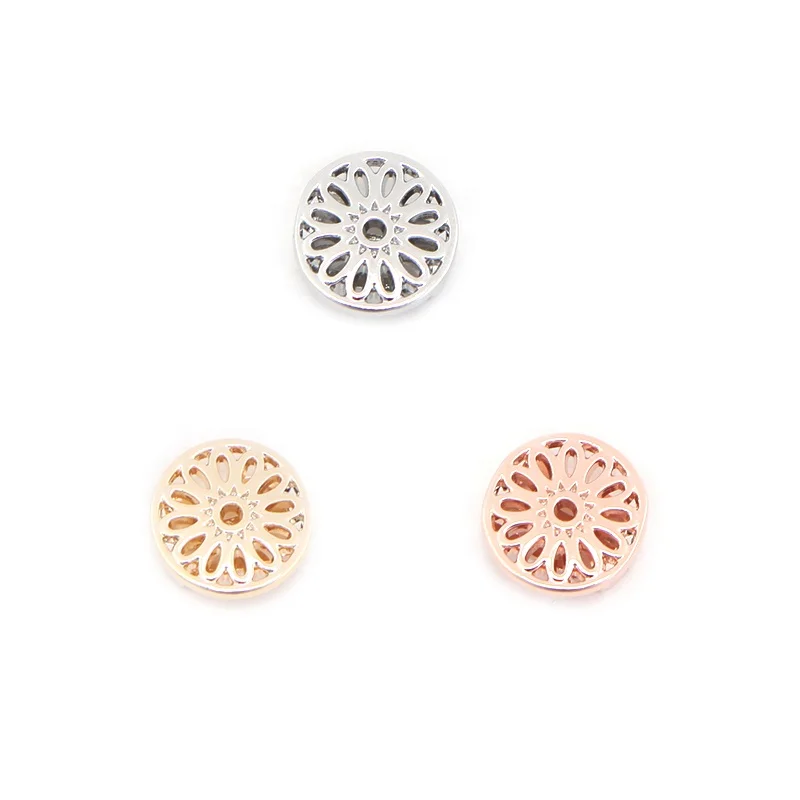 
Sunshine custom made 10mm sun flower sliding beads for charm keepering bracelets 
