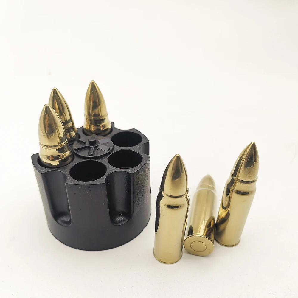 
Metal cooling stone frozen stainless steel bullet shaped whiskey stones gift set for men 