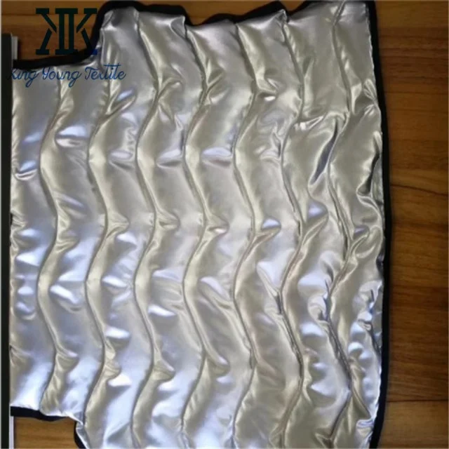 100% polyester double woven channel metallic silver coated downproof downjacket fabric