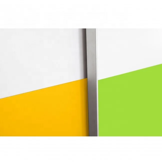 young bright color green yellow sliding door wardrobe for children use in bedroom from China manufacturer