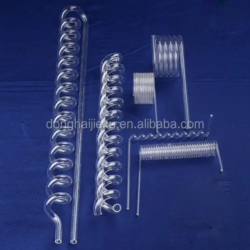 clear quartz glass tubes coil/spiral tube