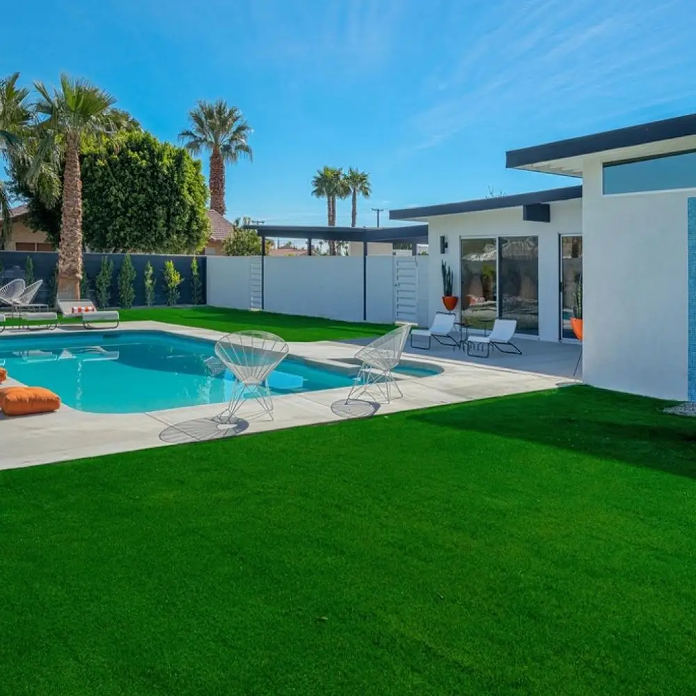 Garden Decoration artificial turf Green Synthetic grass carpets around swimming pools