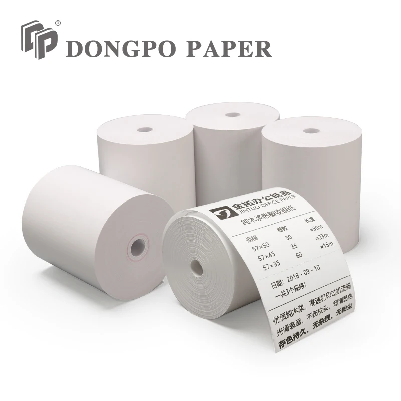
POS machine usage thermal paper 80*80mm 55g for ATM banknote paper and medical thermal paper 