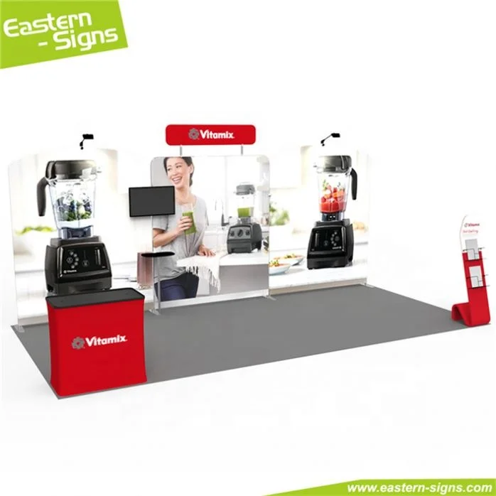 Easy-To-Install Custom Tension Fabric Pop Up Backdrop Exhibition Booth Trade Show Equipment Display Stand