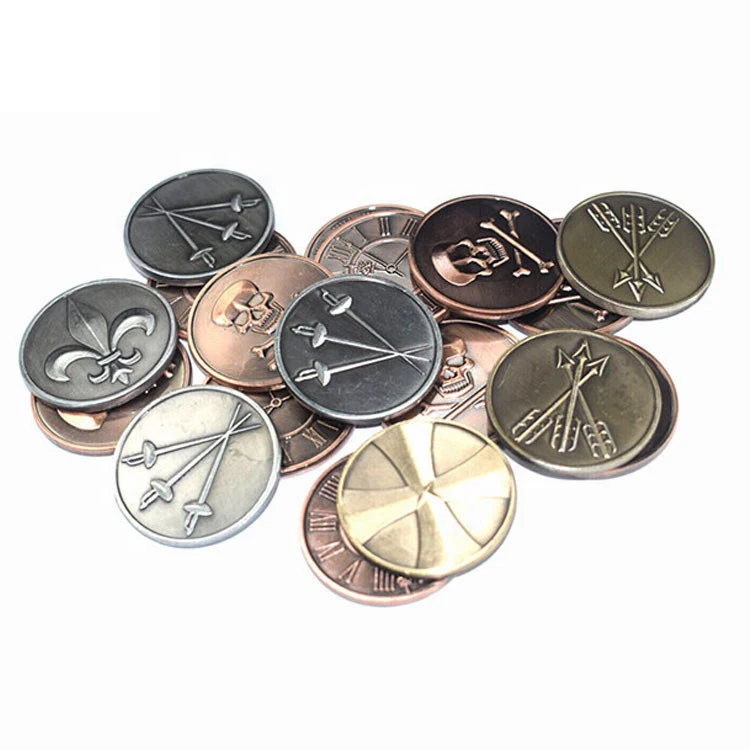 Выполненные на заказ персонализированные штампованные Позолоченные монетные металлические игровые жетоны