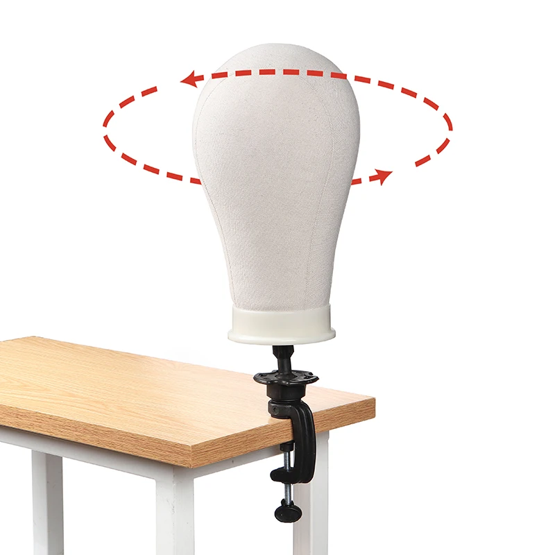 Cheap Cosmetology Manikin Stand Holder 1PC Black Plastic Standard Mannequin Canvas Block Head Holding Clamp for Wig Making