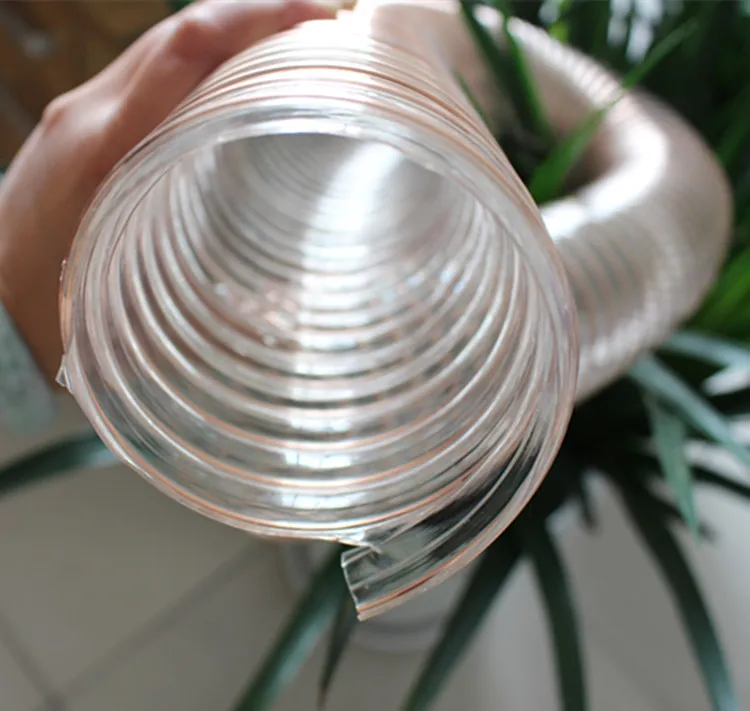 steel wire reinforced PU/TPU air flexible ducting hose