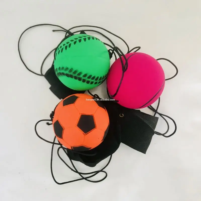 wholesale cheap natural rubber material yoyo balls promotional 60mm round bungee stress ball golf shaped tether ball dog toys