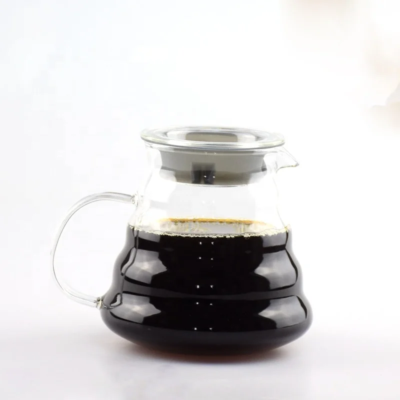 580ml High borosilicate glass thermo pour over coffee glass server pot