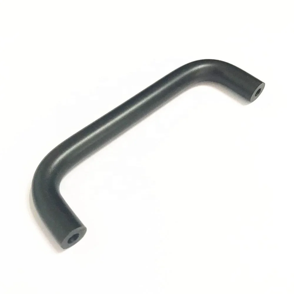 D style shape 10mm 8mm 12mm diameter matt black anodized aluminium handle