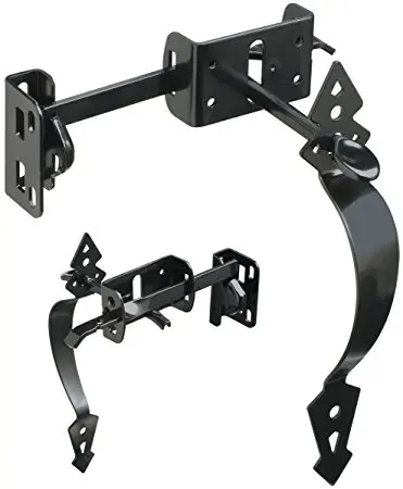 Automatic Decorative Thumb Gate Latch Black