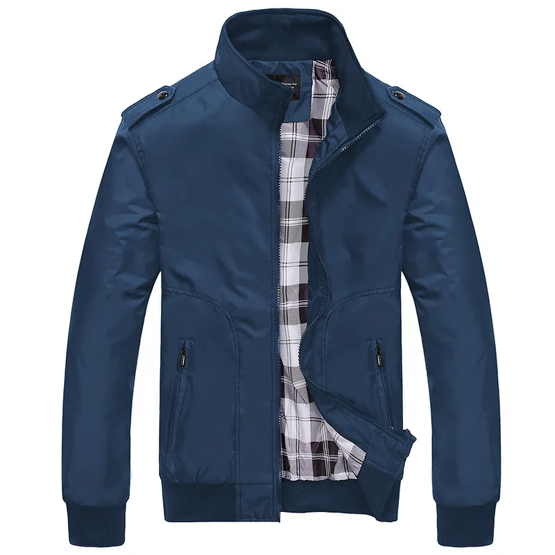 
New fashion Men factory supply british style solid color collar jacket with wholesale price 