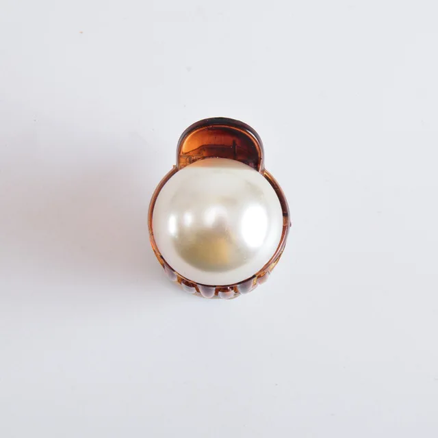 
2021 hot style flower clip hair accessories wholesale big pearl diamond ponytail clip temperament japanese crystal hair 