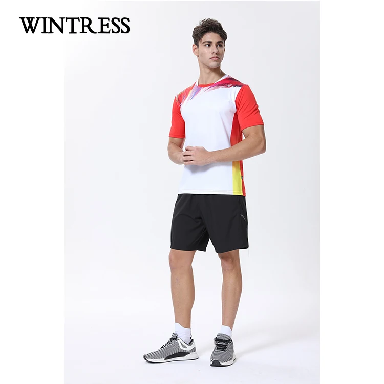 New arrivals unisex plain outdoor sport t-shirt men color combination badminton t shirt