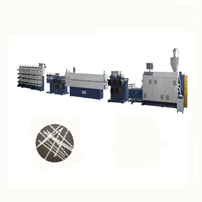 
 Сертификация CE, одновинтовая машина для производства полипропиленового бетонного усиленного волокна, экструдер для пластика  