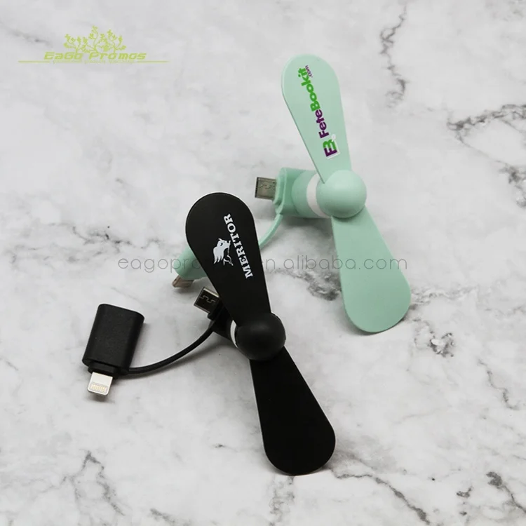 2024 2025 Portable and functional mini USB  cell phone fan for gift choice whit custom logo