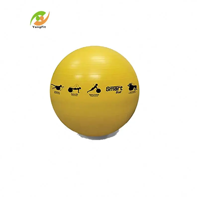 65cm smooth exercise inflatable ball as home gym or yoga equipment for fitness exercise use with quality foot pump