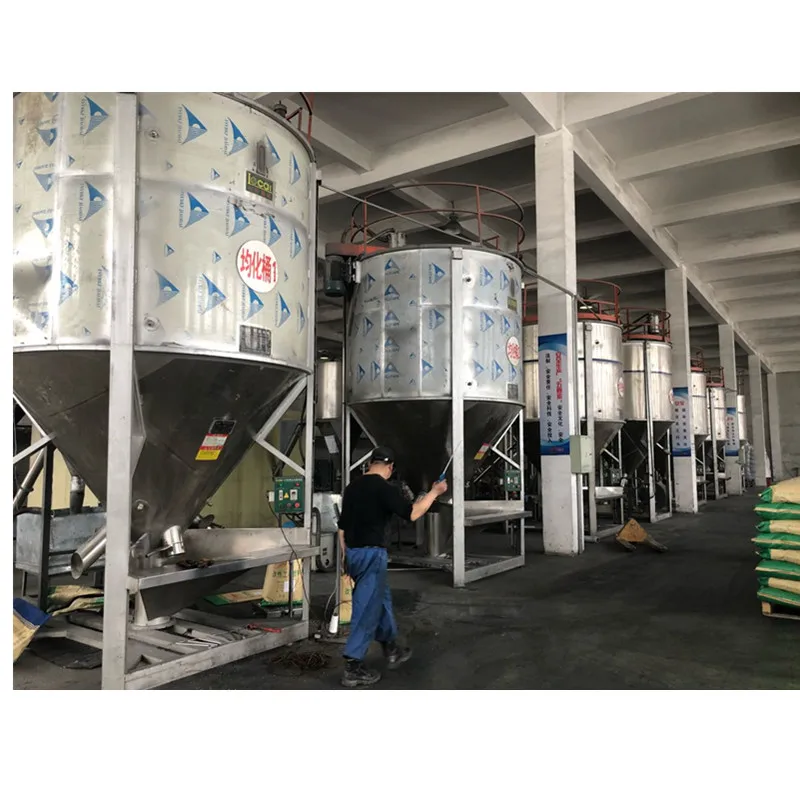 vertical color mixer cyclone with heater dryer for plastic granules with electrical heater