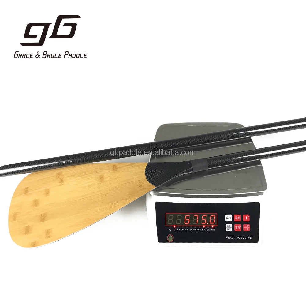 watersport SUP paddle Bamboo veneer blade 3 piece adjustable paddle for surfing