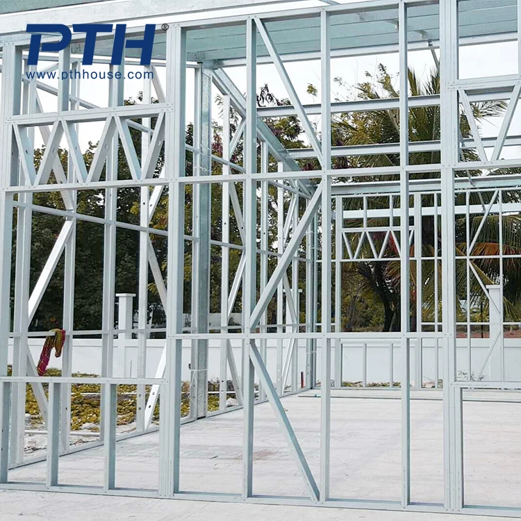 Low cost Double C steel structure building for school classroom and office