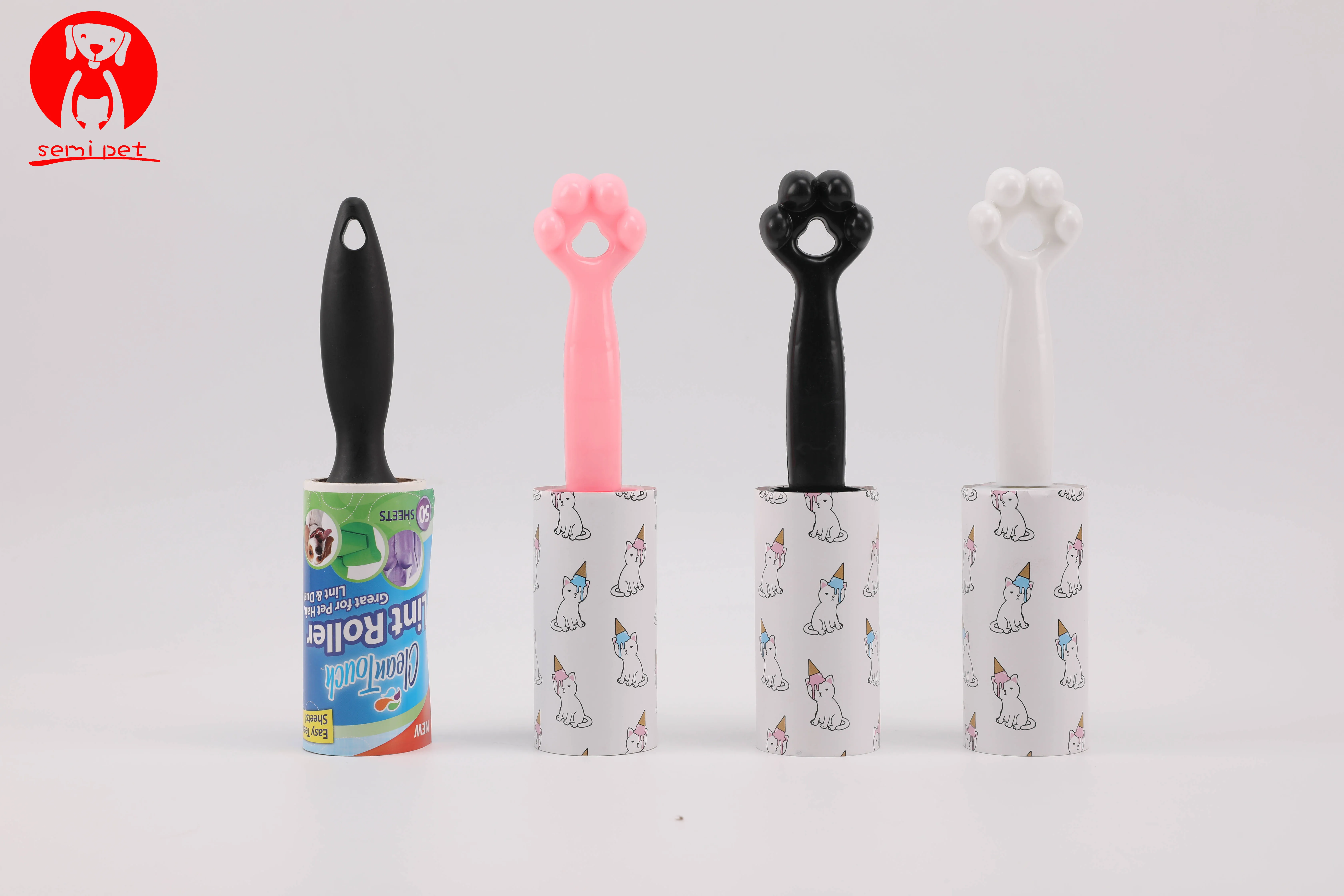 2019 New Lint Fuzz Pet Hair Remover Rolller Cloth Cleaning Removal 50 Sheets Sticky Paper Household Merchandises
