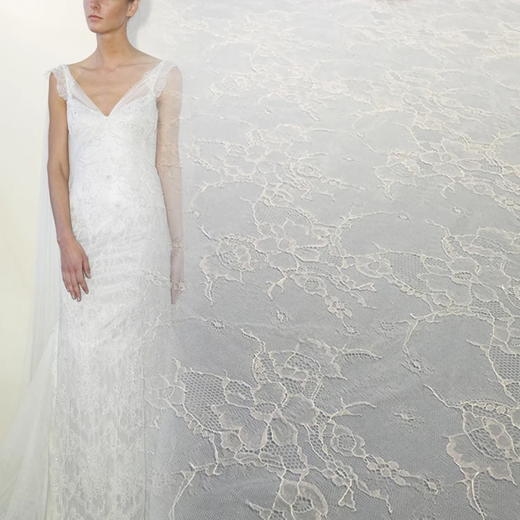 YZ209 Princess elegant style fashion dress bridal chantilly lace fabric wholesale