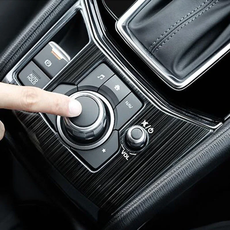 Stainless Steel Car Styling Interior Electronic Hand Brake Cover Trim For Mazda CX-5 CX5 2017 2018 2019 Accessories