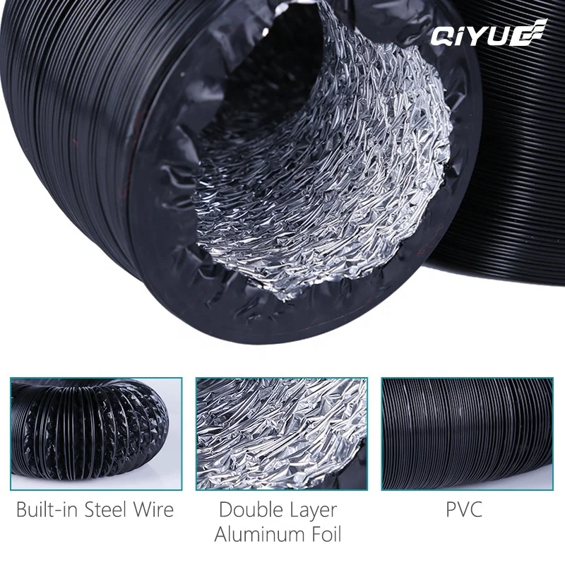 Good Quality Insulated Aluminium Foil Air Extractor Ventilation Flexible Duct Hose Flex Ducting