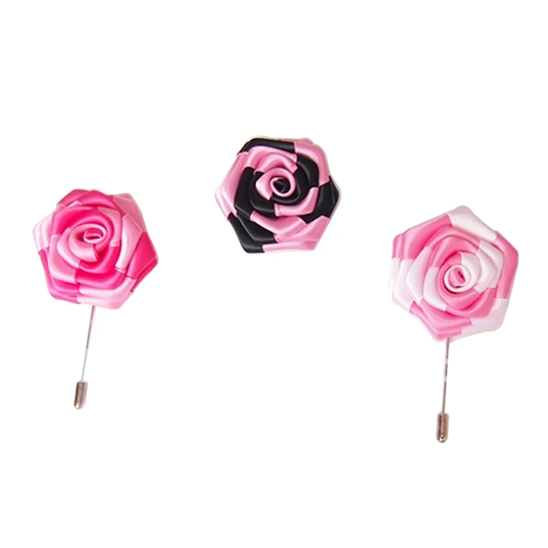 Оптовая продажа, красивая брошь в виде цветка, мужские заколки для лацканов, лента для свадебного приглашения