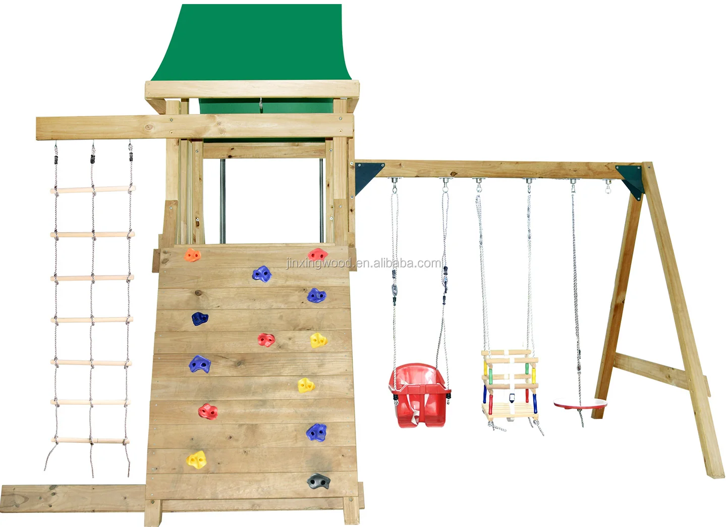 Деревянная рама для скалолазания, деревянные качели для наружной игровой площадки