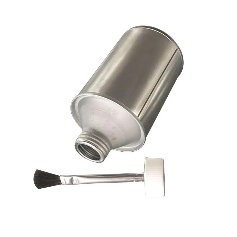 250ml Cone Shaped Top Metal Tin Can for Tire Glue with Brush