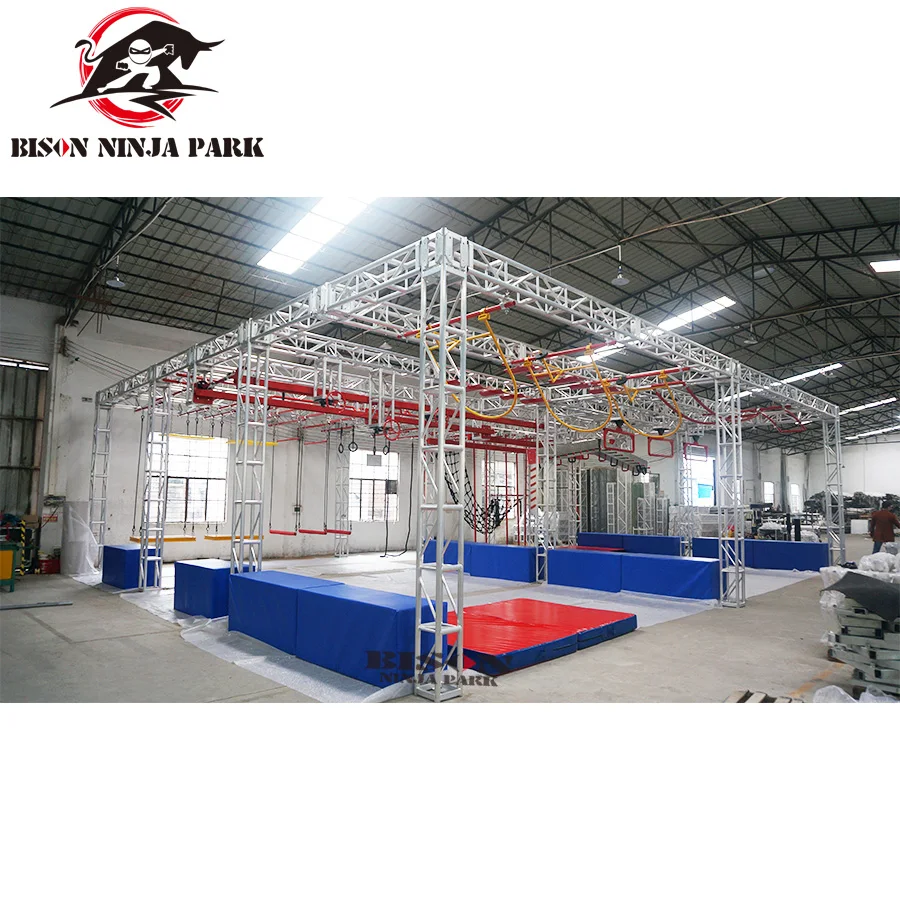 Popular Durable Safety Customized American Obstacle Course Set Kids Ninja Warrior Indoor