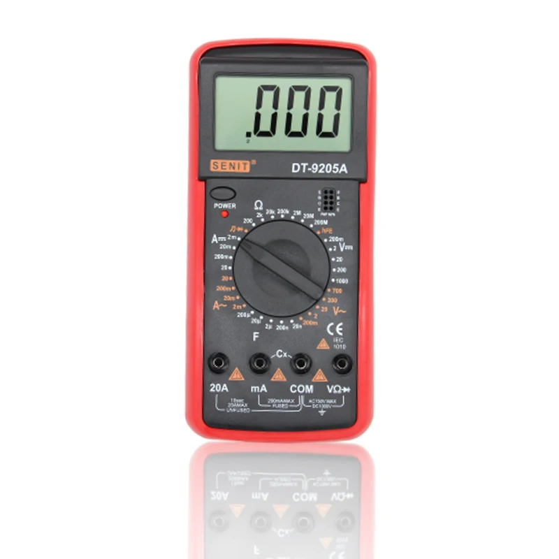 
New DT9205A Amp Meter Tester Handheld Megohmmeter Digital Multimeter DMM Capacitance & hFE Test Multimetro 